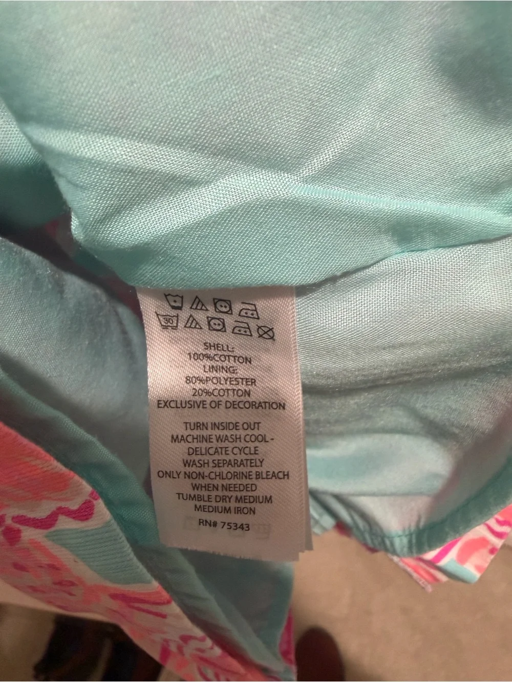 Girls Sleeveless Seashell Print Dress - Pink & Aqua
